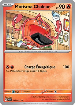 Carte Pokémon Motisma Chaleur 13/91 de la série Destinées de Paldea en vente au meilleur prix