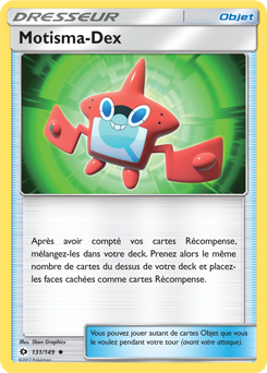 Carte Pokémon Peu commune Motisma-Dex 131/149 de la série Soleil & Lune