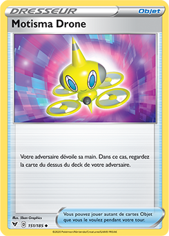 Carte Pokémon Peu commune Motisma Drone 151/185 de la série Voltage Éclatant
