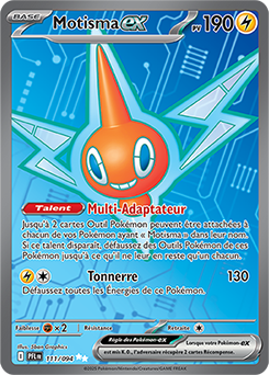 Carte Pokémon Ultra rare Motisma ex 111/94 de la série Flammes Fantasmagoriques