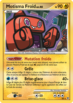 Carte Pokémon Holographique Secrète Motisma Froid RT2 de la série Rivaux Émergents