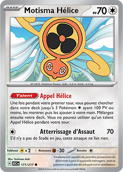 Carte Pokémon Motisma Hélice 171/217 de la série Héros Transcendants en vente au meilleur prix
