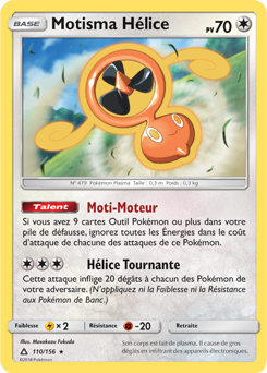 Carte Pokémon Motisma Hélice 110/156 de la série Ultra Prisme en vente au meilleur prix
