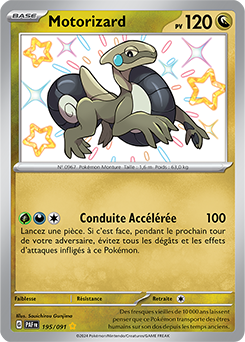 Carte Pokémon Motorizard 195/91 de la série Destinées de Paldea en vente au meilleur prix