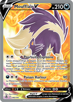 Carte Pokémon Moufflair V 180/195 de la série Tempête Argentée en vente au meilleur prix