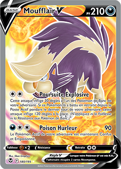 Carte Pokémon Full Art V Moufflair V 180/195 de la série Tempête Argentée