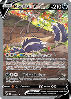 Carte Pokémon Full Art V Moufflair V 181/195 de la série Tempête Argentée