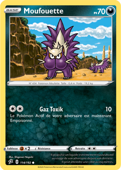 Carte Pokémon Moufouette 114/192 de la série Clash des Rebelles en vente au meilleur prix