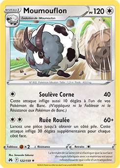 Carte Pokémon Moumouflon 122/159 de la série Zénith Suprême en vente au meilleur prix