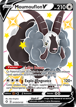 Carte Pokémon Moumouflon V SV120/SV122 de la série Destinées Radieuses en vente au meilleur prix