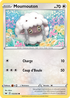 Carte Pokémon Moumouton 153/202 de la série Épée et Bouclier en vente au meilleur prix