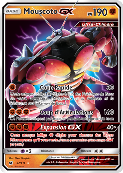 Carte Pokémon Mouscoto GX 57/111 de la série Invasion Carmin en vente au meilleur prix
