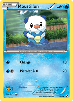 Carte Pokémon Commune Moustillon 27/114 de la série Noir & Blanc