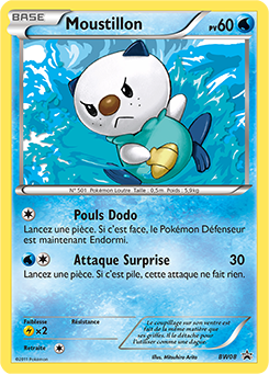 Carte Pokémon Promo Moustillon BW08 de la série Promos Noir & Blanc