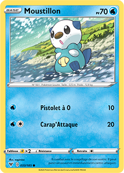 Carte Pokémon Commune Moustillon 033/185 de la série Voltage Éclatant