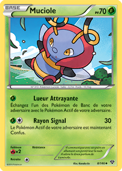 Carte Pokémon Peu commune Muciole 8/146 de la série X&Y