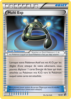 Carte Pokémon Holographique Rare Multi Exp 18/20 de la série Coffre des Dragons
