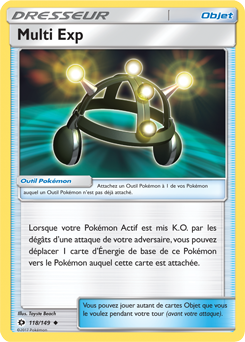 Carte Pokémon Peu commune Multi Exp 118/149 de la série Soleil & Lune
