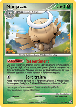 Carte Pokémon Munja 40/146 de la série Eveil des Légendes en vente au meilleur prix