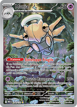 Carte Pokémon Illustration rare Munja 144/132 de la série Méga-Évolution