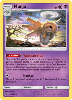 Carte Pokémon Munja 95/214 de la série Tonnerre Perdu en vente au meilleur prix