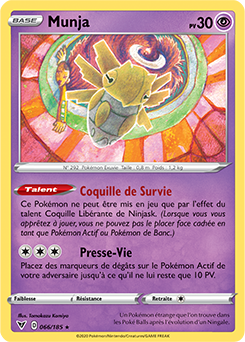 Carte Pokémon Munja 066/185 de la série Voltage Éclatant en vente au meilleur prix