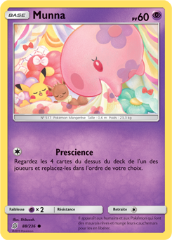Carte Pokémon Commune Munna 88/236 de la série Harmonie des Esprits