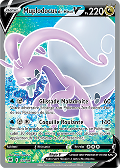 Carte Pokémon Full Art V Muplodocus de Hisui V 187/196 de la série Origine Perdue