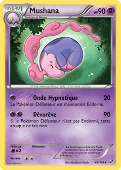 Carte Pokémon Mushana 49/114 de la série Noir & Blanc en vente au meilleur prix