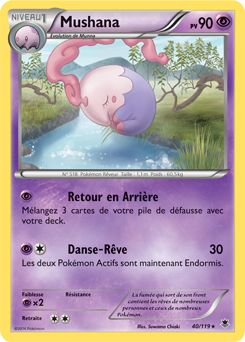 Carte Pokémon Mushana 40/119 de la série Vigueur Spectrale en vente au meilleur prix