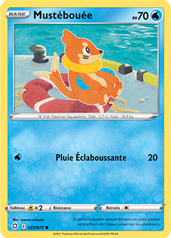 Carte Pokémon Mustébouée 022/072 de la série Destinées Radieuses en vente au meilleur prix