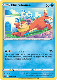 Carte Pokémon Communes Mustébouée 038/172 de la série Stars Étincelantes