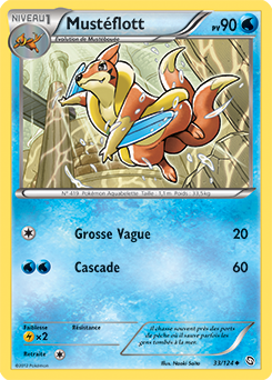 Carte Pokémon Peu commune Mustéflott 33/124 de la série Dragons Éxaltés