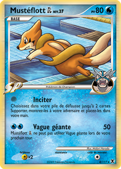 Carte Pokémon Holographique Rare Mustéflott 4/111 de la série Rivaux Émergents