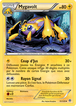 Carte Pokémon Mygavolt 51/135 de la série Tempête Plasma en vente au meilleur prix