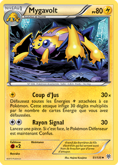 Carte Pokémon Peu commune Mygavolt 51/135 de la série Tempête Plasma