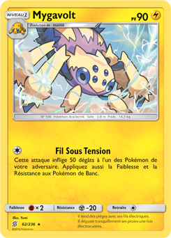 Carte Pokémon Rare Mygavolt 62/236 de la série Harmonie des Esprits