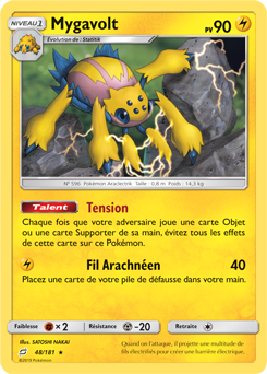 Carte Pokémon Mygavolt 48/181 de la série Duo de Choc en vente au meilleur prix