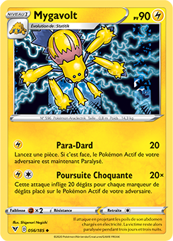 Carte Pokémon Peu commune Mygavolt 056/185 de la série Voltage Éclatant
