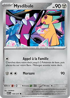 Carte Pokémon Mysdibule 144/217 de la série Héros Transcendants en vente au meilleur prix