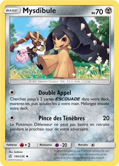 Carte Pokémon Mysdibule 140/236 de la série Éclipse Cosmique en vente au meilleur prix