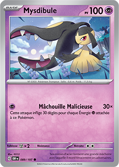 Carte Pokémon Communes Mysdibule 89/197 de la série Flammes Obsidiennes