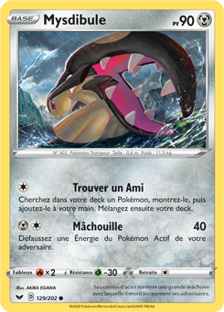 Carte Pokémon Mysdibule 129/202 de la série Épée et Bouclier en vente au meilleur prix