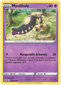 Carte Pokémon Mysdibule 119/264 de la série Poing de Fusion en vente au meilleur prix