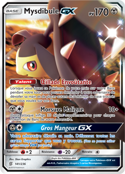 Carte Pokémon Mysdibule GX 141/236 de la série Harmonie des Esprits en vente au meilleur prix