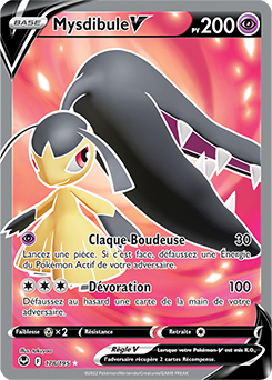 Carte Pokémon Full Art V Mysdibule V 178/195 de la série Tempête Argentée