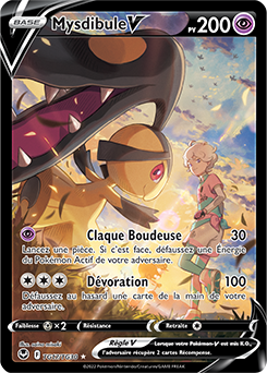 Carte Pokémon Ultra rare V Mysdibule V TG17/TG30 de la série Tempête Argentée
