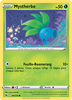 Carte Pokémon Mystherbe 001/159 de la série Zénith Suprême en vente au meilleur prix