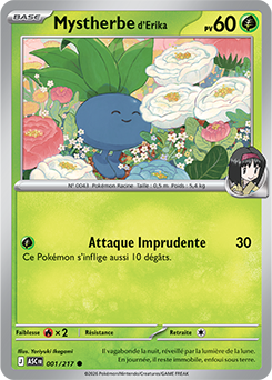 Carte Pokémon Mystherbe d'Erika 1/217 de la série Héros Transcendants en vente au meilleur prix