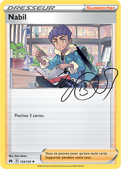 Carte Pokémon Holographique rare Nabil 133/159 de la série Zénith Suprême
